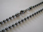 4mm Ball Chain Necklace Extreme Oxidized Sterling Silver