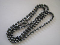 Oxidized Sterling Silver 4mm Ball Chain Necklace