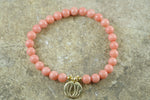 Pink Coral Stretch Gemstone Bracelet