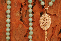 Yoga Necklace with Amazonite Beads