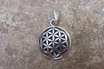 Authentic Flower of Life Charm Pendant in Sterling Silver