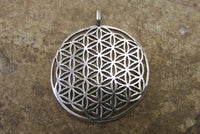 Extra Large Original Flower of Life Pendant Sterling Silver 925