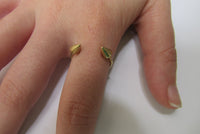 Goildfilled open arrow spike ring