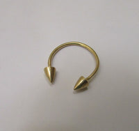 Gold filled open arrow spike ring