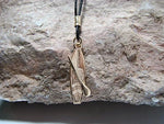 Gold filled Stand Up Paddle Board Pendant on Black Leather Cord