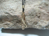 Gold filled Stand Up Paddle Board Pendant on Black Leather Cord