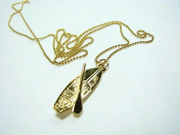 Goldfilled Stand up paddle board pendant and chain