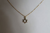 14K Gold Star of David Necklace, Small Star of David Charm, Gold Star of David Pendant on Gold Chain, Dainty and Pretty