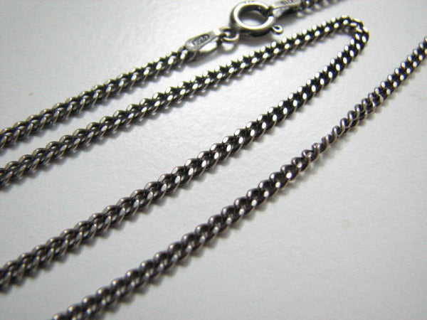 Oxidized Sterling Silver 3mm Curb Chain