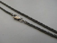 2mm Rope Chain Necklace, Oxidized Sterling Silver