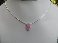 Pink Opal Girl Child Pendant Necklace Sterling Silver