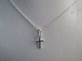 Tiny Mini Cross Necklace Sterling Silver Chain