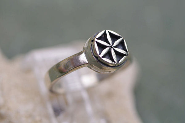Sterling Silver Flower of Life Ring from Shantica Jewelry