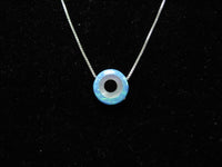 Original Opal Evil Eye Necklace, Sterling Silver Chain