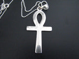 Original Classic Large Ankh Pendant Necklace Sterling Silver, Key of Life