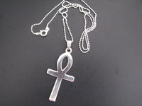 Original Classic Large Ankh Pendant Necklace Sterling Silver, Key of Life