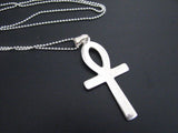 Original Classic Large Ankh Pendant Necklace Sterling Silver, Key of Life