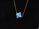 Original Opal Merkaba Charm Necklace on 14K Yellow Gold Chain