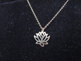 Gold Lotus Necklace on Gold filled chain, Authentic Yoga Charm Pendant, Yoga Jewelry, Gold Cable Chain Necklace