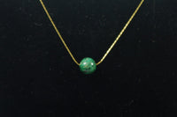 Beautiful Single Eilat Stone Bead Necklace with a fine Gold filled chain, 8mm Eilat Stone Bead Pendant, Minimalist Necklace