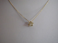 Merkaba Necklace, 14K Gold Merkaba Charm on a Fine Chain, Solid Gold Merkaba Pendant, Original Jewelry